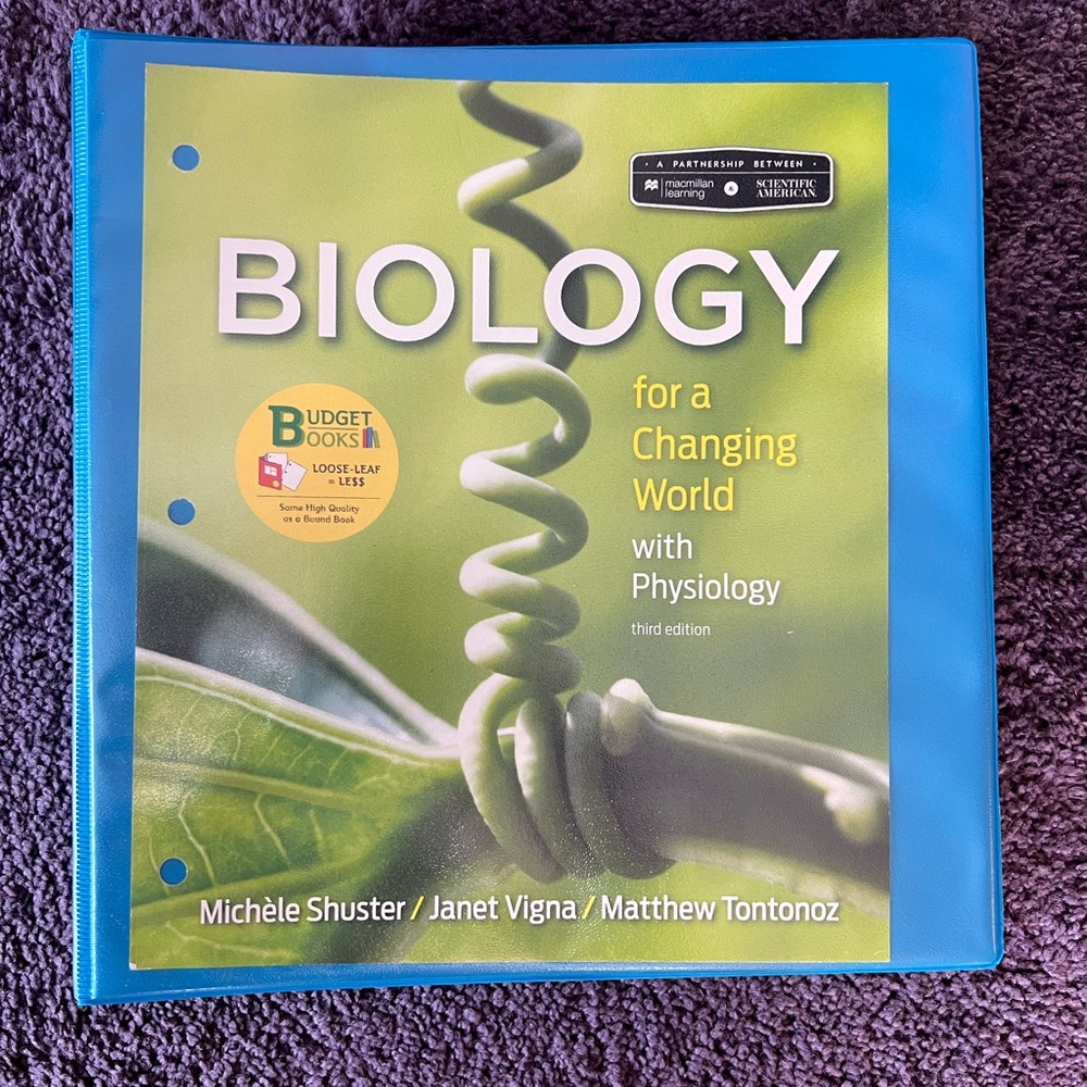 Biology for a Changing World with Physiology 3rd edition textbook